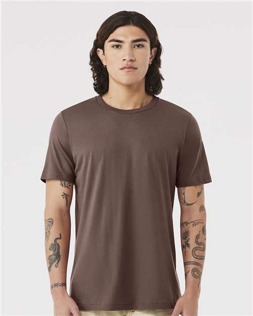 BELLA + CANVAS Jersey Tee - BELLA + CANVAS 3001 Cocoa XS Short Sleeve T-Shirts