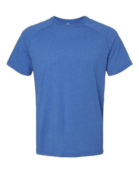BELLA + CANVAS Men's Heather CVC Raglan Tee - BELLA + CANVAS 3201 Heather True Royal S Short Sleeve T-Shirts