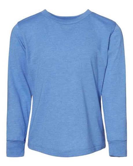 BELLA + CANVAS Toddler Jersey Long Sleeve Tee - BELLA + CANVAS 3501T Heather Columbia Blue 2T Long Sleeve T-Shirts