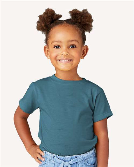 BELLA + CANVAS Toddler Jersey Tee - BELLA + CANVAS 3001T Heather Deep Teal 2T Short Sleeve T-Shirts