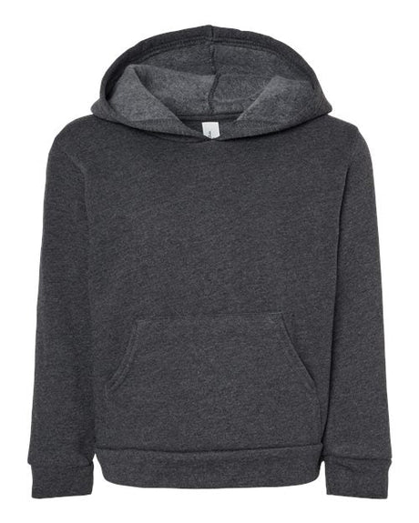 BELLA + CANVAS Toddler Sponge Fleece Pullover Hoodie Sweatshirt - BELLA + CANVAS 3719T Dark Grey Heather 2T Sweatshirts