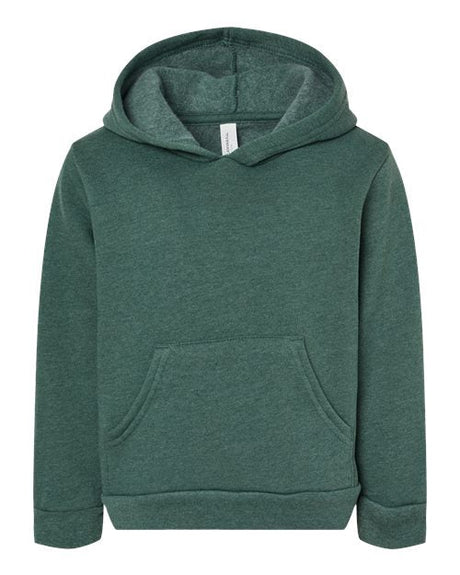BELLA + CANVAS Toddler Sponge Fleece Pullover Hoodie Sweatshirt - BELLA + CANVAS 3719T Heather Forest 2T Sweatshirts