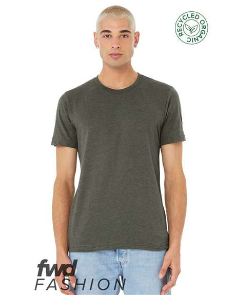 BELLA + CANVAS Unisex FWD Fashion Jersey Recycled Organic Tee - BELLA + CANVAS 3001RCY Heather Military Green XS Short Sleeve T-Shirts