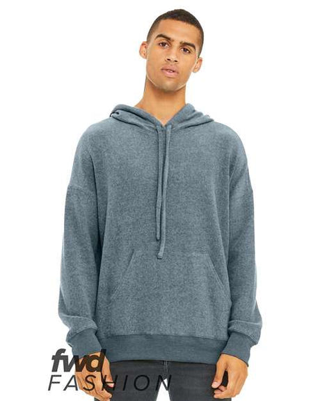 BELLA + CANVAS Unisex FWD Fashion Sueded Fleece Hoodie Sweatshirt - BELLA + CANVAS 3329 Heather Slate XL Sweatshirts
