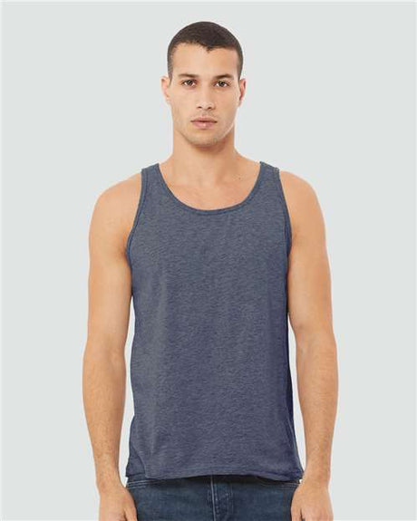 BELLA + CANVAS Unisex Heather CVC Tank - BELLA + CANVAS 3480CVC Heather Navy XS