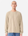 BELLA + CANVAS Unisex Heavyweight Garment - Dyed Long Sleeve Tee - BELLA + CANVAS 4851GD Khaki XS Long Sleeve T-Shirts