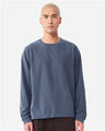 BELLA + CANVAS Unisex Heavyweight Garment - Dyed Long Sleeve Tee - BELLA + CANVAS 4851GD Washed Navy XS Long Sleeve T-Shirts