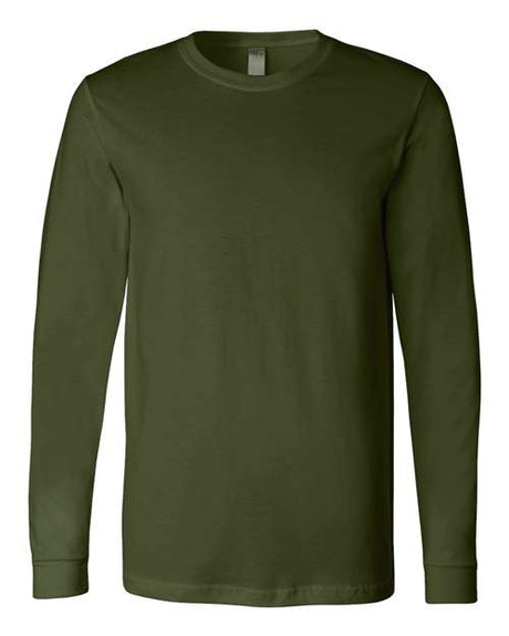 BELLA + CANVAS Unisex Jersey Long Sleeve Tee - BELLA + CANVAS 3501 Olive XS Long Sleeve T-Shirts