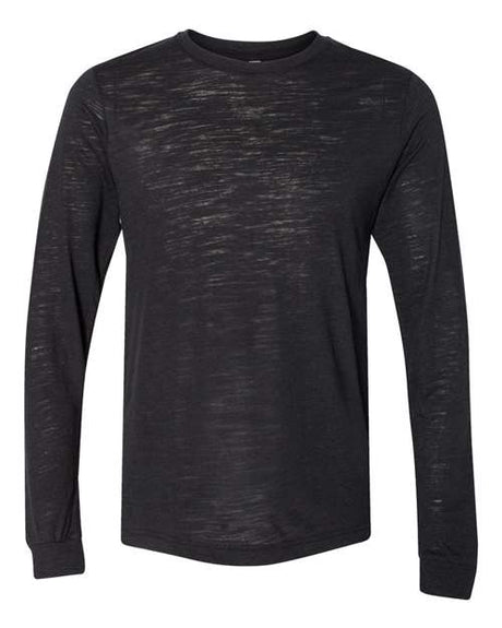 BELLA + CANVAS Unisex Jersey Long Sleeve Tee - BELLA + CANVAS 3501 Solid Black Slub XS Long Sleeve T-Shirts