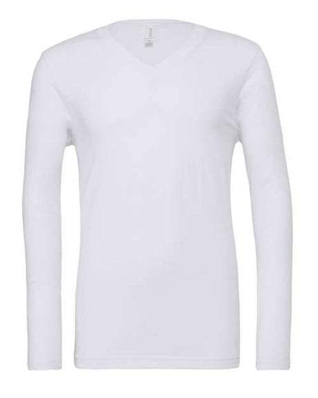 BELLA + CANVAS Unisex Long Sleeve V - Neck Tee - BELLA + CANVAS 3425 White XS Short Sleeve T-Shirts