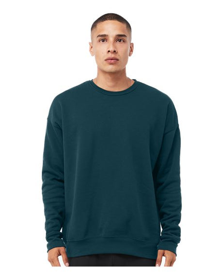 BELLA + CANVAS Unisex Sponge Fleece Drop Shoulder Crewneck Sweatshirt - BELLA + CANVAS 3945 Atlantic XS Crewneck Sweatshirts