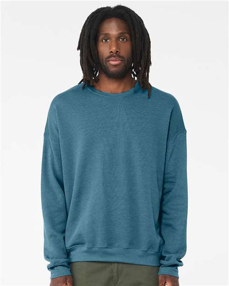 BELLA + CANVAS Unisex Sponge Fleece Drop Shoulder Crewneck Sweatshirt - BELLA + CANVAS 3945 Heather Deep Teal XS Crewneck Sweatshirts