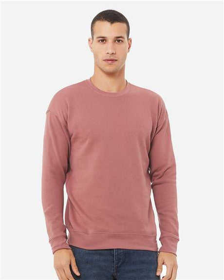 BELLA + CANVAS Unisex Sponge Fleece Drop Shoulder Crewneck Sweatshirt - BELLA + CANVAS 3945 Mauve XS Crewneck Sweatshirts