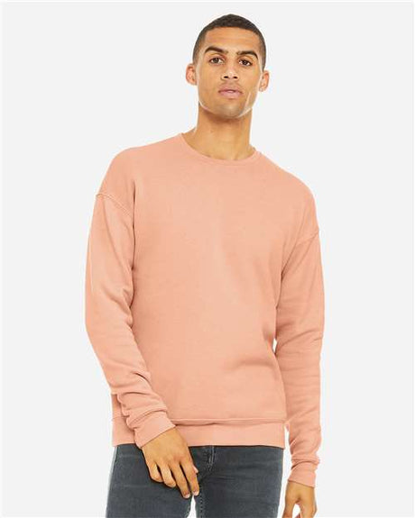 BELLA + CANVAS Unisex Sponge Fleece Drop Shoulder Crewneck Sweatshirt - BELLA + CANVAS 3945 Peach XS Crewneck Sweatshirts