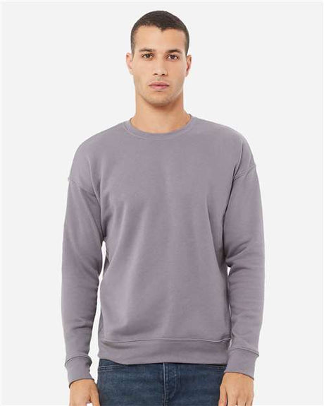 BELLA + CANVAS Unisex Sponge Fleece Drop Shoulder Crewneck Sweatshirt - BELLA + CANVAS 3945 Storm XS Crewneck Sweatshirts