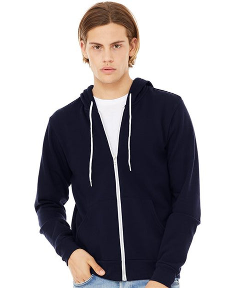 BELLA + CANVAS Unisex Sponge Fleece Full - Zip Hoodie Sweatshirt - BELLA + CANVAS 3739 Ash XS Zip Hoodies