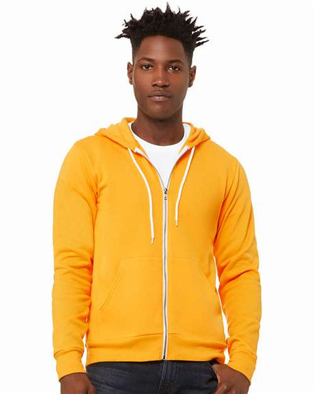 BELLA + CANVAS Unisex Sponge Fleece Full - Zip Hoodie Sweatshirt - BELLA + CANVAS 3739 Gold XS Zip Hoodies