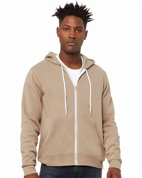 BELLA + CANVAS Unisex Sponge Fleece Full - Zip Hoodie Sweatshirt - BELLA + CANVAS 3739 Red XS Zip Hoodies