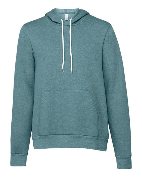 BELLA + CANVAS Unisex Sponge Fleece Hoodie Sweatshirt - BELLA + CANVAS 3719 Heather Deep Teal XS Sweatshirts