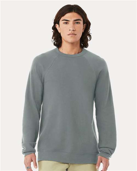 BELLA + CANVAS Unisex Sponge Fleece Raglan Crewneck Sweatshirt - BELLA + CANVAS 3901 Blue Storm XS Crewneck Sweatshirts