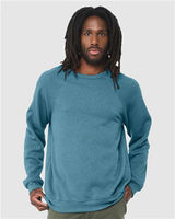 BELLA + CANVAS Unisex Sponge Fleece Raglan Crewneck Sweatshirt - BELLA + CANVAS 3901 Heather Deep Teal XS Crewneck Sweatshirts
