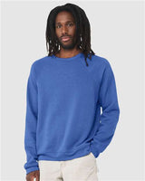 BELLA + CANVAS Unisex Sponge Fleece Raglan Crewneck Sweatshirt - BELLA + CANVAS 3901 Heather True Royal XS Crewneck Sweatshirts