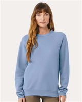BELLA + CANVAS Unisex Sponge Fleece Raglan Crewneck Sweatshirt - BELLA + CANVAS 3901 Lavender Blue XS Crewneck Sweatshirts