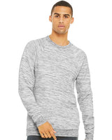 BELLA + CANVAS Unisex Sponge Fleece Raglan Crewneck Sweatshirt - BELLA + CANVAS 3901 Light Grey Marble XS Crewneck Sweatshirts