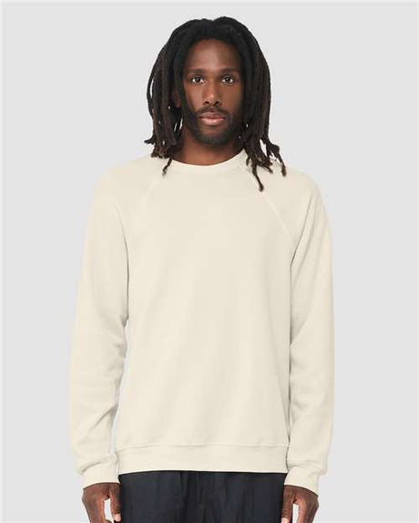 BELLA + CANVAS Unisex Sponge Fleece Raglan Crewneck Sweatshirt - BELLA + CANVAS 3901 Natural XS Crewneck Sweatshirts