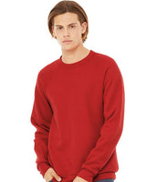 BELLA + CANVAS Unisex Sponge Fleece Raglan Crewneck Sweatshirt - BELLA + CANVAS 3901 Red XS Crewneck Sweatshirts