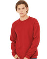 BELLA + CANVAS Unisex Sponge Fleece Raglan Crewneck Sweatshirt - BELLA + CANVAS 3901 Red XS Crewneck Sweatshirts