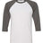 BELLA + CANVAS Unisex Three - Quarter Sleeve Baseball Tee - BELLA + CANVAS 3200 White/ Asphalt XS Short Sleeve T-Shirts