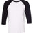 BELLA + CANVAS Unisex Three - Quarter Sleeve Baseball Tee - BELLA + CANVAS 3200 White/ Black XS Short Sleeve T-Shirts