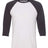 BELLA + CANVAS Unisex Three - Quarter Sleeve Baseball Tee - BELLA + CANVAS 3200 White/ Dark Grey XS Short Sleeve T-Shirts