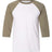BELLA + CANVAS Unisex Three - Quarter Sleeve Baseball Tee - BELLA + CANVAS 3200 White/ Heather Olive XS Short Sleeve T-Shirts