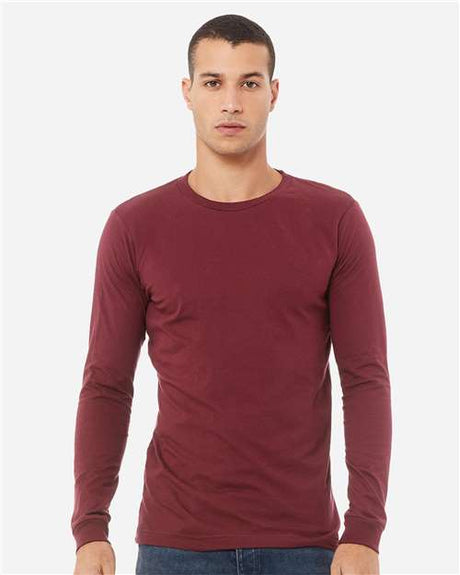 BELLA + CANVAS Unisex Triblend Long Sleeve Tee - BELLA + CANVAS 3513 Maroon Triblend XS Long Sleeve T-Shirts