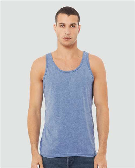 BELLA + CANVAS Unisex Triblend Tank - BELLA + CANVAS 3484 Blue Triblend XS