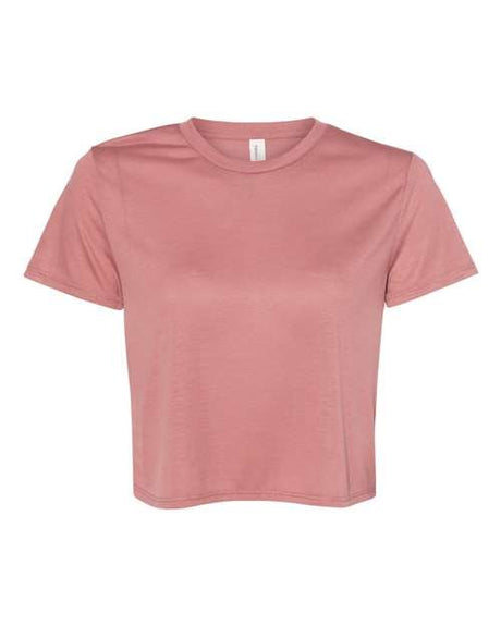 BELLA + CANVAS Women’s Flowy Crop Tee - BELLA + CANVAS 8882 Mauve S Short Sleeve T-Shirts