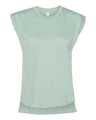 BELLA + CANVAS Women’s Flowy Rolled Cuffs Muscle Tee - BELLA + CANVAS 8804 Dusty Blue S Short Sleeve T-Shirts