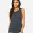 BELLA + CANVAS Women's Flowy Scoop Muscle Tank - BELLA + CANVAS 8803 Charcoal Black Slub S