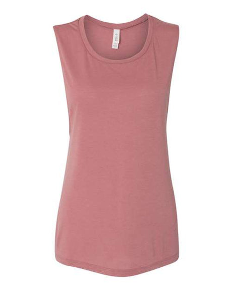 BELLA + CANVAS Women's Flowy Scoop Muscle Tank - BELLA + CANVAS 8803 Mauve S