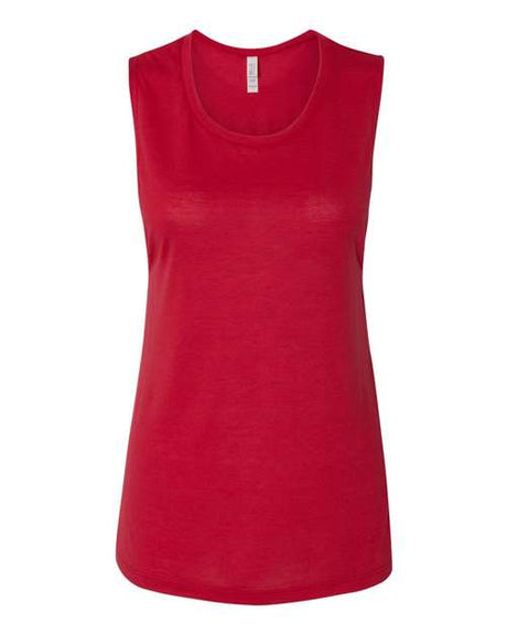 BELLA + CANVAS Women's Flowy Scoop Muscle Tank - BELLA + CANVAS 8803 Red S