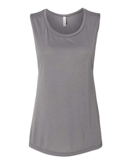 BELLA + CANVAS Women's Flowy Scoop Muscle Tank - BELLA + CANVAS 8803 Storm S