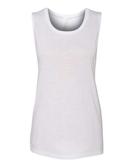 BELLA + CANVAS Women's Flowy Scoop Muscle Tank - BELLA + CANVAS 8803 White S