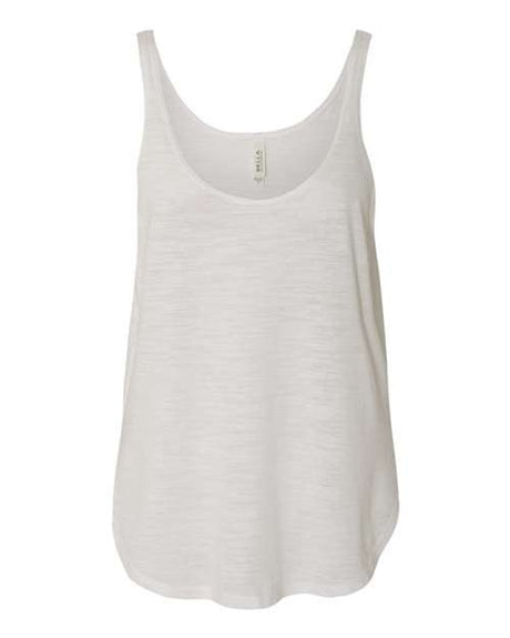 BELLA + CANVAS Women's Flowy Tank with Side Slit - BELLA + CANVAS 8802 White Slub S
