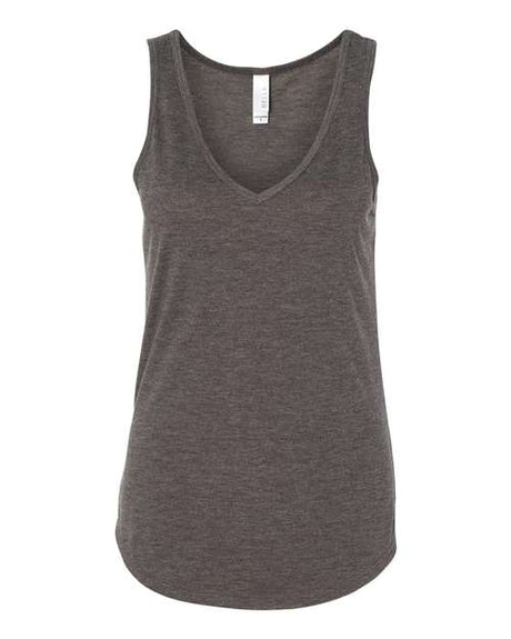 BELLA + CANVAS Women's Flowy V - Neck Tank - BELLA + CANVAS 8805 Dark Grey Heather S