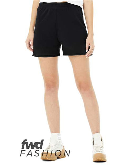 BELLA + CANVAS Women's FWD Fashion Cutoff Fleece Shorts - BELLA + CANVAS 3797 Black S