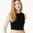 BELLA + CANVAS Women's Micro Rib Muscle Crop Tank - BELLA + CANVAS 1013 Solid Black Blend XS
