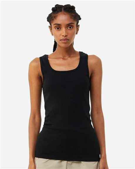 BELLA + CANVAS Women's Micro Rib Tank - BELLA + CANVAS 1081 Solid Black Blend M