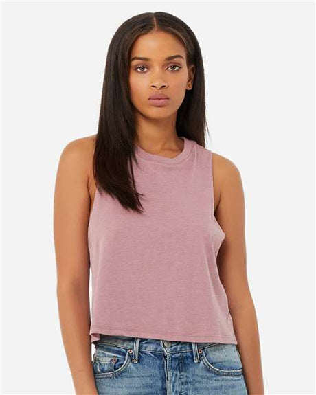 BELLA + CANVAS Women's Racerback Crop Tank - BELLA + CANVAS 6682 Heather Orchid S